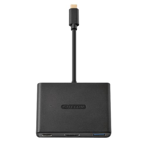 Sitecom CN-365 USB 3.1 Adapter USB-C Male - USB A Female / USB-C Female / HDMI-Uitgang Zwart