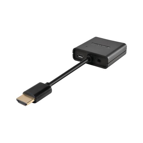 Sitecom CN-351 High Speed HDMI Adapter HDMI - VGA Female + 3.5 mm Female / USB Micro-B Female Zwart