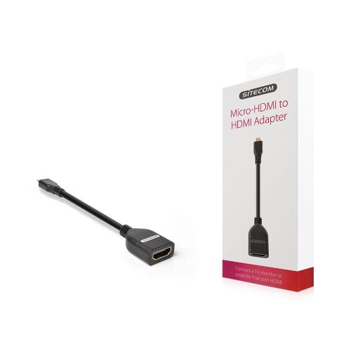 Sitecom CN-356 High Speed HDMI Adapter HDMI Micro-Connector Male - HDMI-Uitgang Zwart
