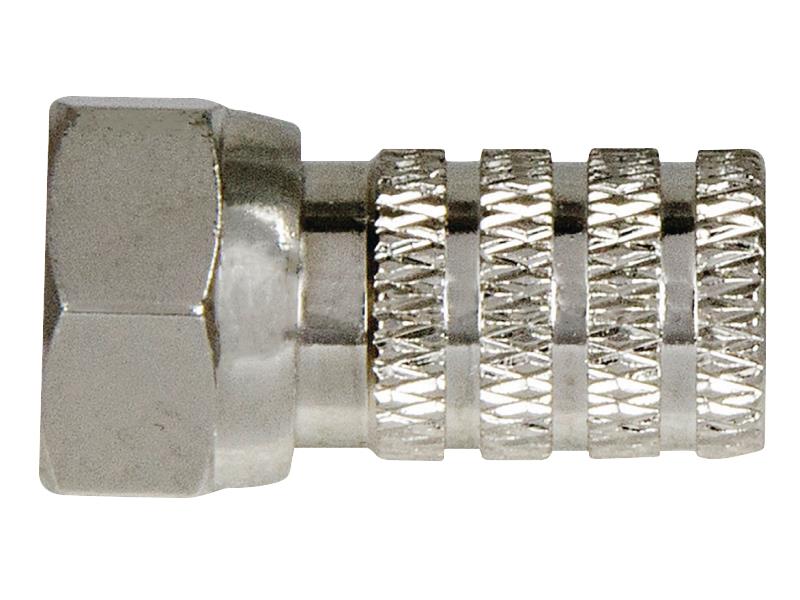 Macab F4331210 F-Connector 6.3 mm Male Metaal Zilver