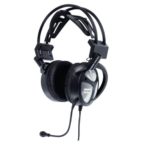 König CMP-HEADSET170 Headset Over-Ear USB Bedraad Ingebouwde Microfoon Zwart