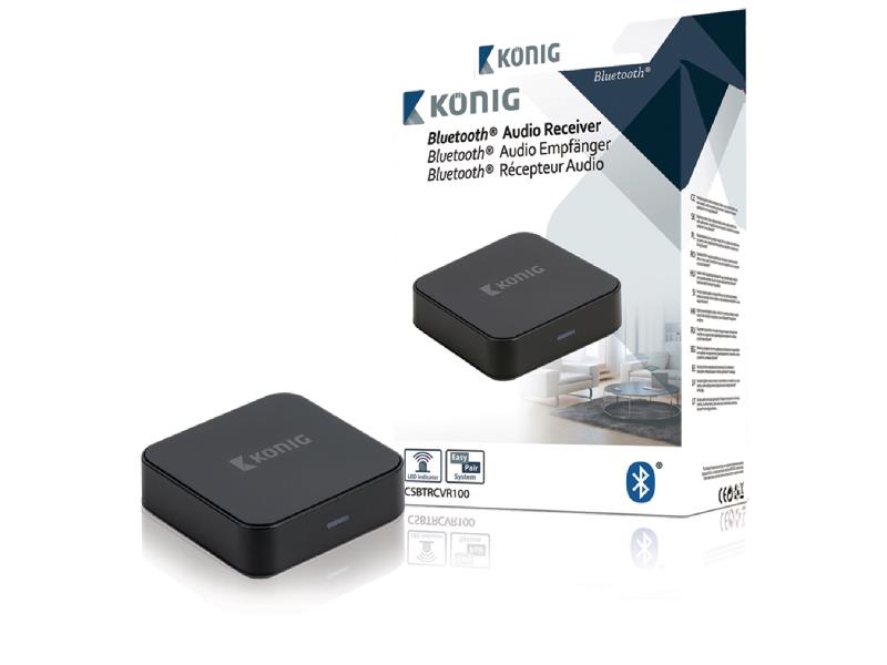 König CSBTRCVR100 Audio Receiver Bluetooth 3.5 mm Zwart
