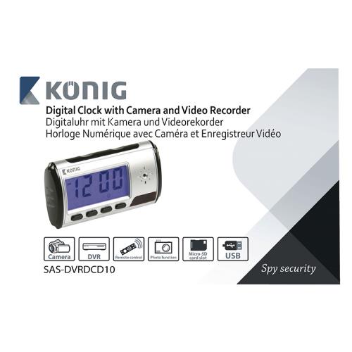 König SAS-DVRDCD10 Bureauklok met Geïntegreerde Camera