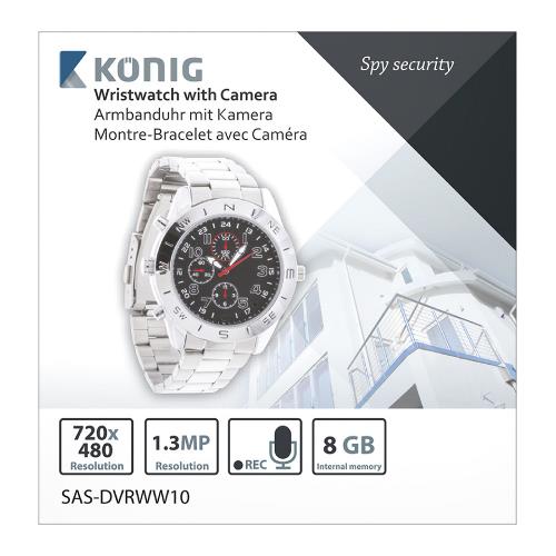 König SAS-DVRWW10 Horloge met Geïntegreerde Camera