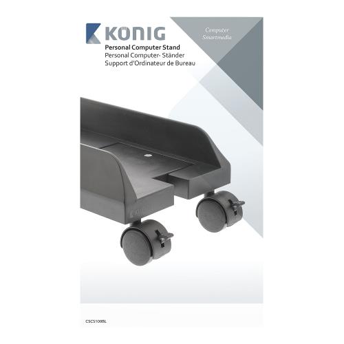 König CSCS100BL Desktop Stand Thuis / Kantoor Kunststof / Metaal Zwart