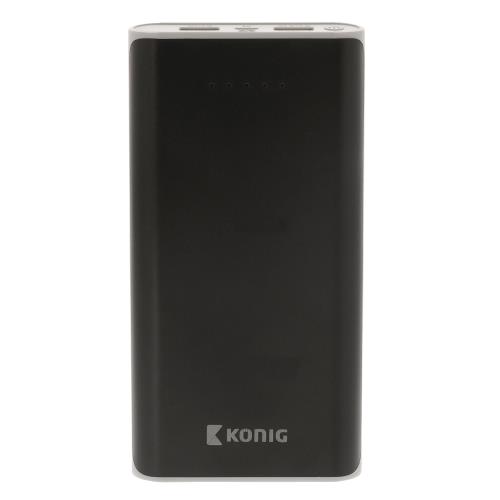 König KNPB20000BL Portable Power Bank 20000 mAh USB Zwart / Grijs