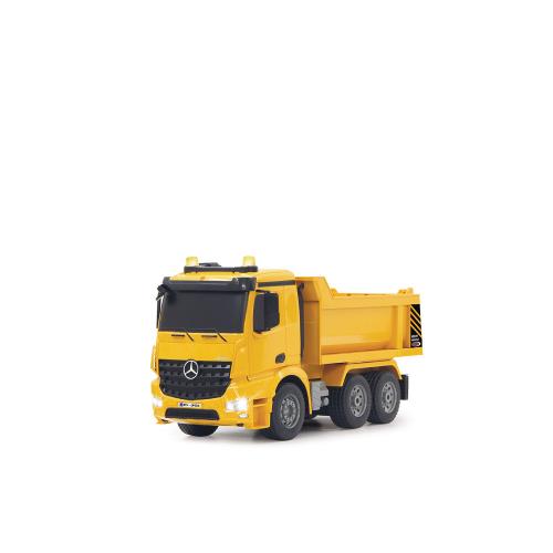 Jamara 404940 R/C Dump Truck Mercedes Arocs 3+4 Channel 2.4 GHz Control 1:20 Geel