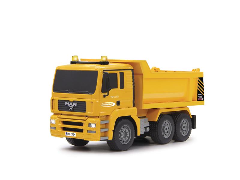 Jamara 405002 R/C Dump Truck MAN 3+4 Channel 2.4 GHz Control 1:20 Geel