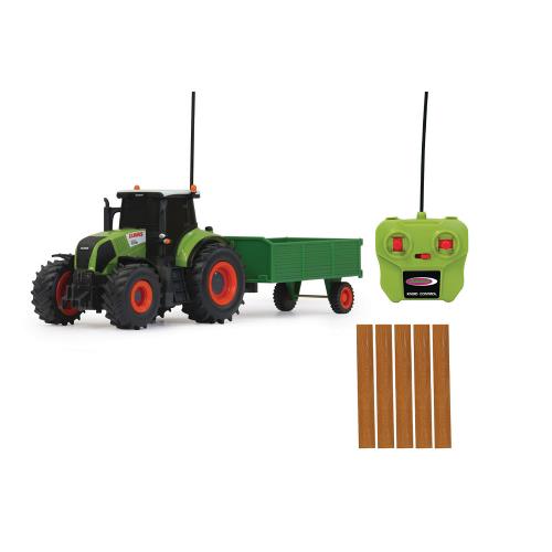 Jamara 403702 R/C Tractor CLAAS Axion 850 with Wood Trailer 1:28 Groen