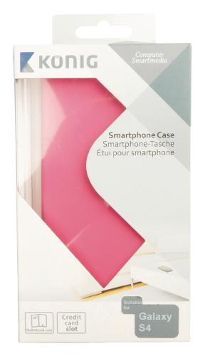 König CSWBGALS4PI Wallet book Galaxy S4 roze