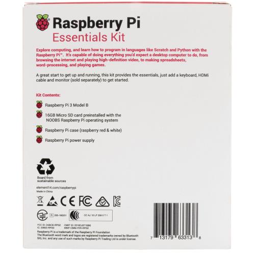 Raspberry Pi 2674197 The Raspberry Pi 3 Essentials Kit