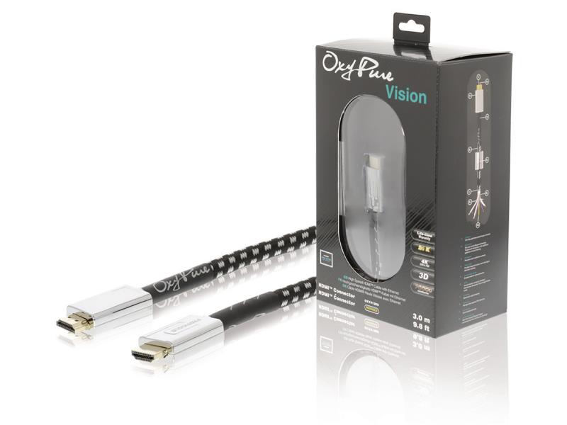 Profigold OXYV1203 High Speed HDMI kabel met Ethernet HDMI-Connector - HDMI-Connector 3.00 m Zilver