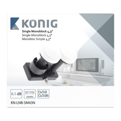 König KN-LNB-SM43N LNB Single Monoblock 4.3° 1.1 dB