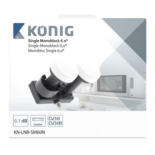 König KN-LNB-SM60N LNB Single Monoblock 6.0° 1.1 dB