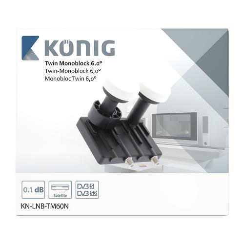König KN-LNB-TM60N LNB Twin Monoblock 6.0° 1.1 dB