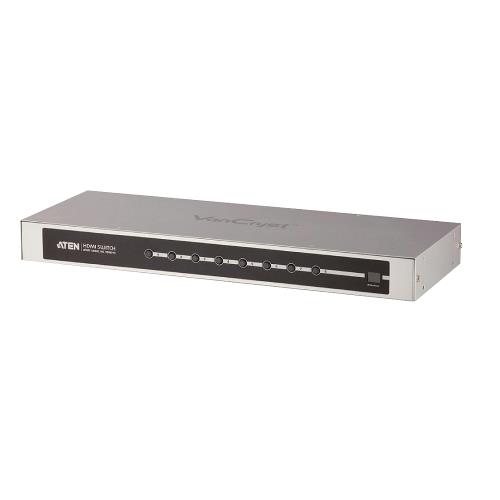Aten  HDMI Schakelaar 8x HDMI-Ingang + RS232 Female - HDMI-Uitgang Zilver