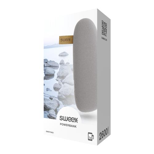 Sweex SWSTONE1 Portable Power Bank 2600 mAh USB Grijs