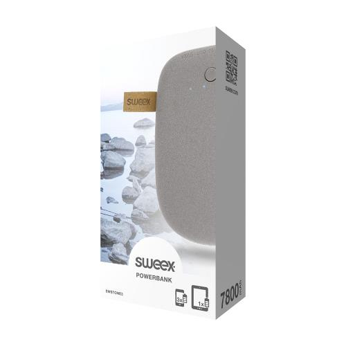 Sweex SWSTONE3 Portable Power Bank 7800 mAh USB Grijs