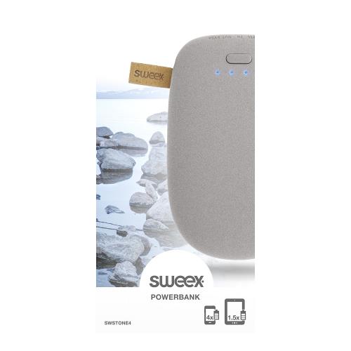 Sweex SWSTONE4 Portable Power Bank 10400 mAh USB Grijs
