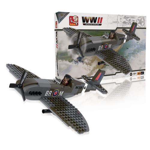 Sluban M38-70071 Bouwstenen WWII Operation Overlord Spitfire