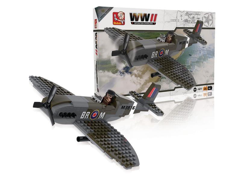 Sluban M38-70071 Bouwstenen WWII Operation Overlord Spitfire