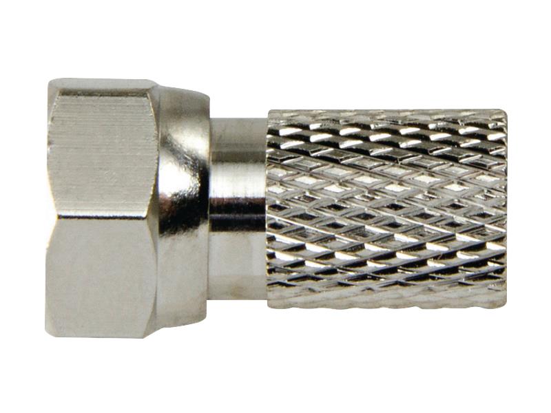 Macab 4331114 F-Connector 2.5 mm Male Metaal Zilver/Zilver