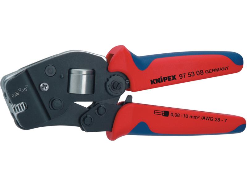 Knipex 97 53 08 SB Crimping pliers for front insertion End-sleeves for wires 0.08...10 mm²