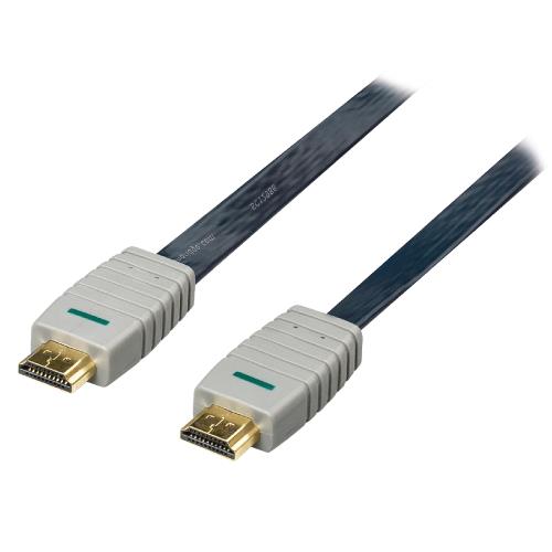 Bandridge BVL1605 High Speed HDMI kabel met Ethernet Plat HDMI-Connector - HDMI-Connector 5.00 m Blauw