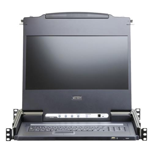 Aten CL6700MW-ATA-XG 1-Poorts KVM Schakelaar LCD 17" Console Zwart