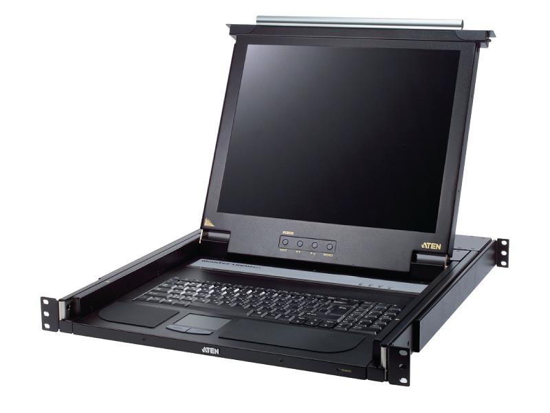Aten CL1000M-ATA-XG 1-Poorts KVM Schakelaar LCD 17" Console Zwart