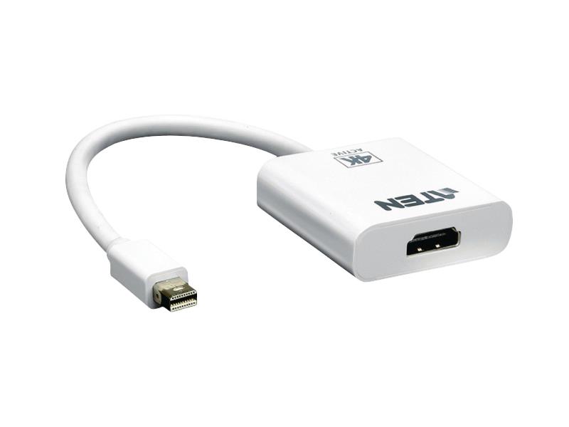Aten VC981-AT Mini DisplayPort Kabel Mini-DisplayPort Male - HDMI-Uitgang 0.15 m Wit