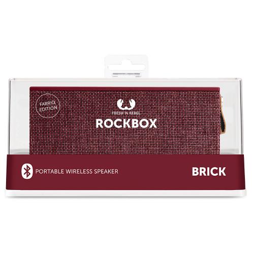 Fresh 'n Rebel 1RB3000RU Bluetooth-Speaker Rockbox Brick Fabriq Edition 12 W Ruby