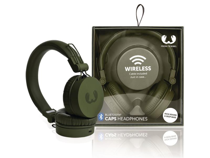 Fresh 'n Rebel 3HP200AR Caps Headset On-Ear Bluetooth Ingebouwde Microfoon Army