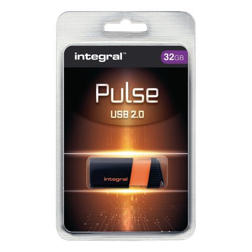 Integral INFD32GBPULSEOR USB Stick USB 2.0 32 GB Zwart/Oranje