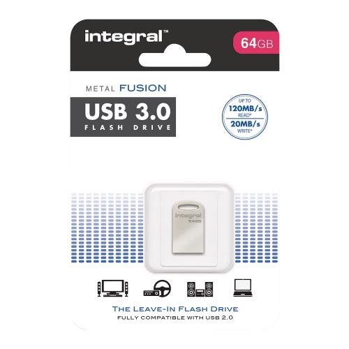 Integral INFD64GBFUS3.0 USB Stick USB 3.0 64 GB Aluminium