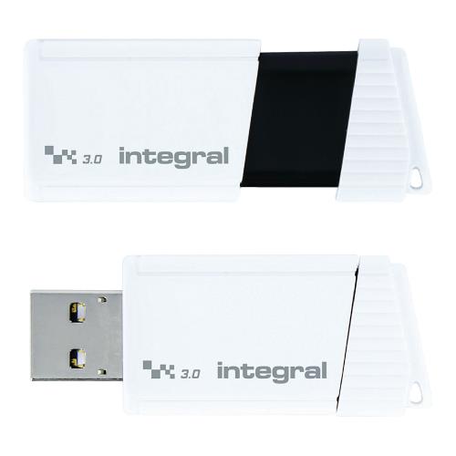 Integral INFD64GBTURBW3.0 USB Stick USB 3.0 64 GB Wit/Zwart