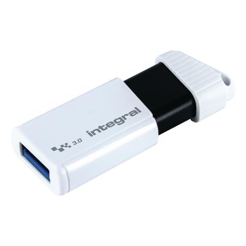 Integral INFD128GBTURBW3.0 USB Stick USB 3.0 128 GB Wit/Zwart