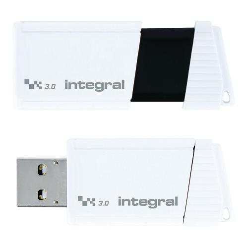 Integral INFD256GBTURBW3.0 USB Stick USB 3.0 256 GB Wit/Zwart