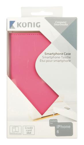 König CSWBIPH647PI Wallet book iPhone 6 roze