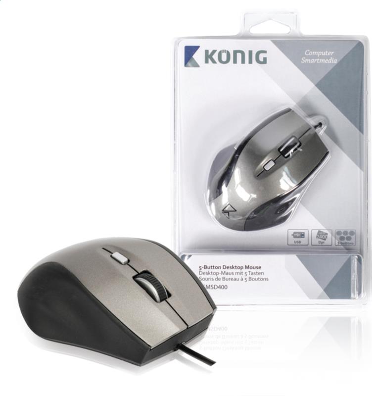 König CSMSD400 Desktop-muis met 5 knoppen