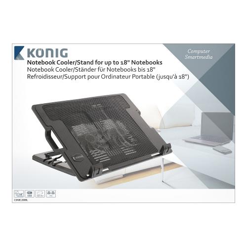 König CSNBC200BL Notebook Stand Plastic / Metal Black