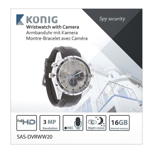 König SAS-DVRWW20 Horloge met Geïntegreerde Camera