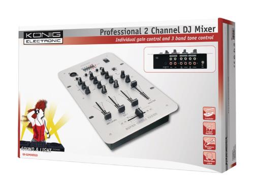König KN-DJMIXER20 2-kanaals DJ mixer