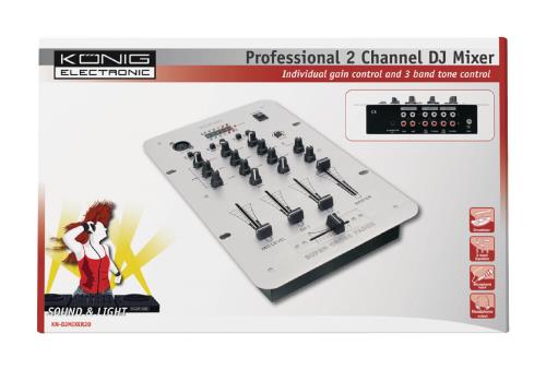 König KN-DJMIXER20 2-kanaals DJ mixer