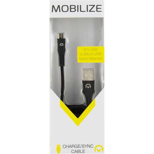 Mobilize 23009 USB 2.0 Kabel A Male - Micro-B Male 2 m Zwart