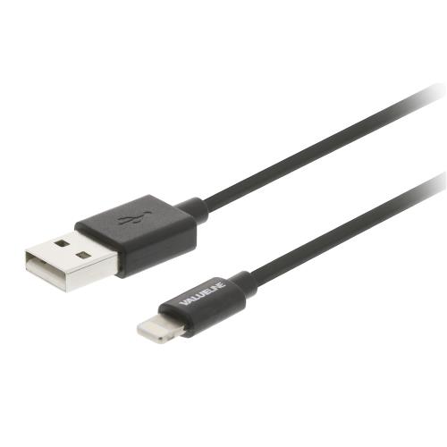 Valueline VLMB39300B20 Data en Oplaadkabel Apple Lightning - USB A Male 2.00 m Zwart