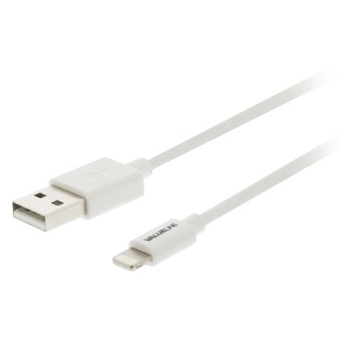 Valueline VLMB39300W20 Data en Oplaadkabel Apple Lightning - USB A Male 1.00 m Wit