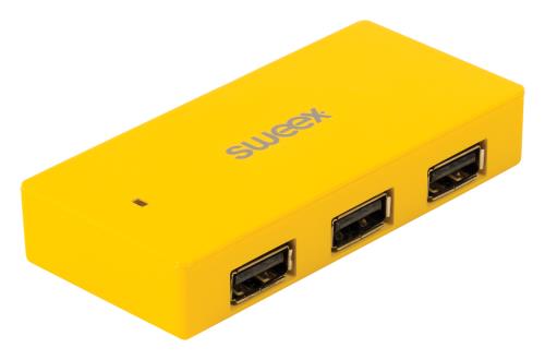 Sweex NPUS0480-05 4-poorts USB-hub Barcelona geel