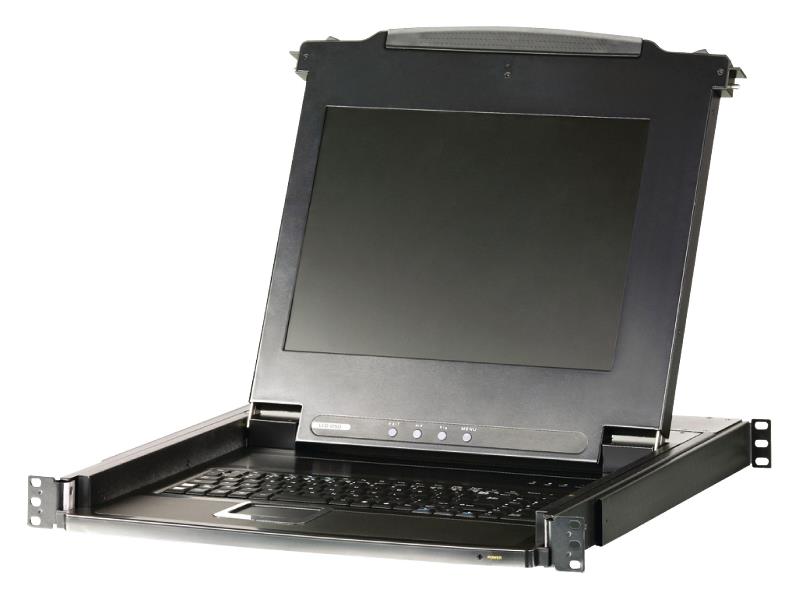 Aten CL1016M-ATA-XG 16-Poorts KVM Schakelaar LCD 17" Console Zwart