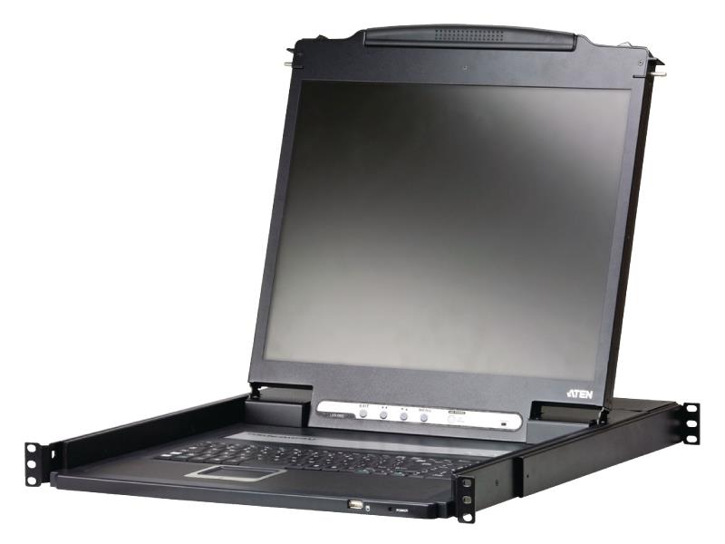 Aten CL3000N-ATA-XG 1-Poorts KVM Schakelaar LCD 19" Console Zwart